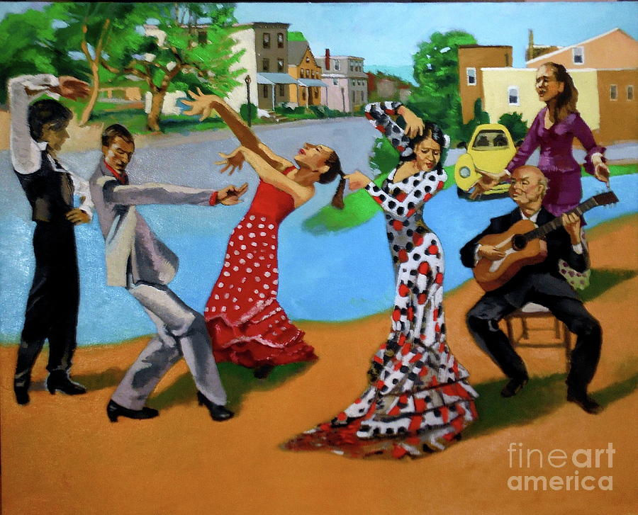 Flamenco Dancers Painting By Michael Graham Pixels