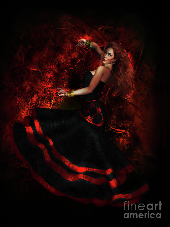 Music Digital Art - Flamenco by Shanina Conway