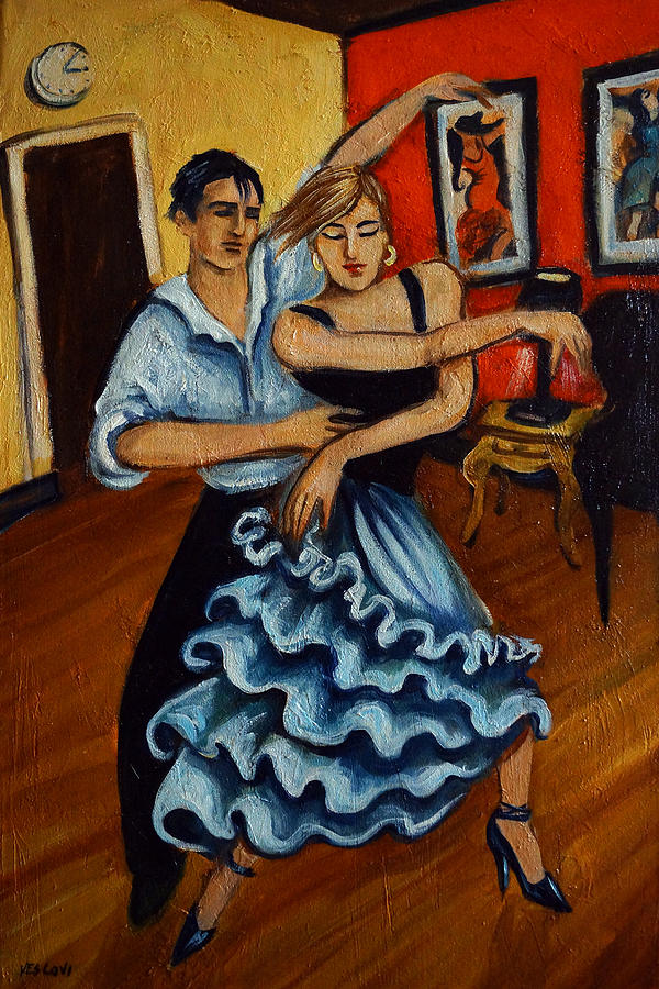 Dancers Painting - Flamenco by Valerie Vescovi Dancers Painting - Flamenco by Valerie Vescovi