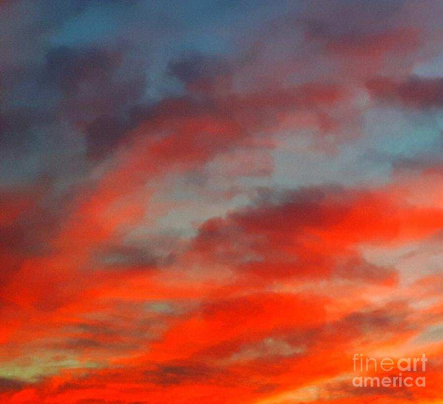 Flames in the sky Photograph by Nadia Spagnolo
