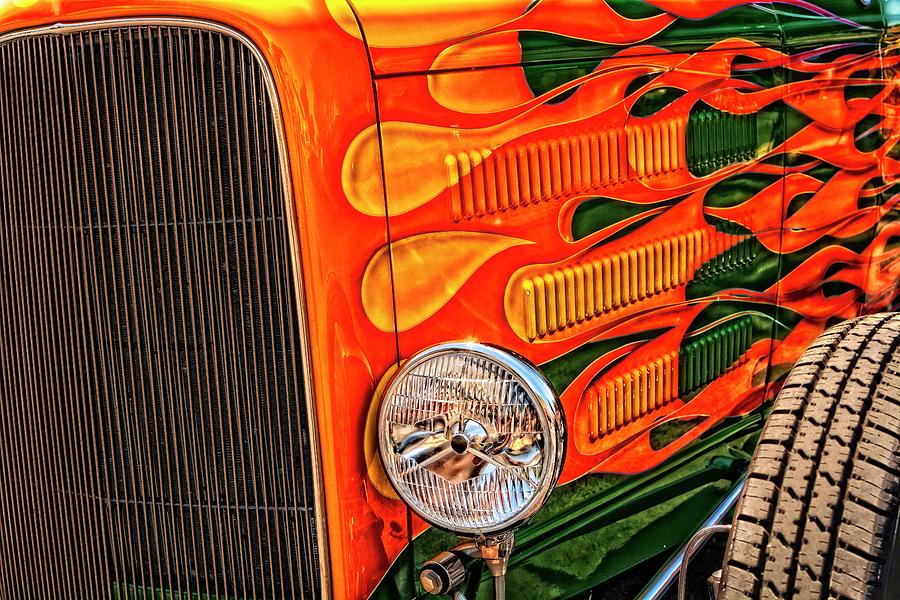 Flames on the Hotrod Photograph by Maggy Marsh