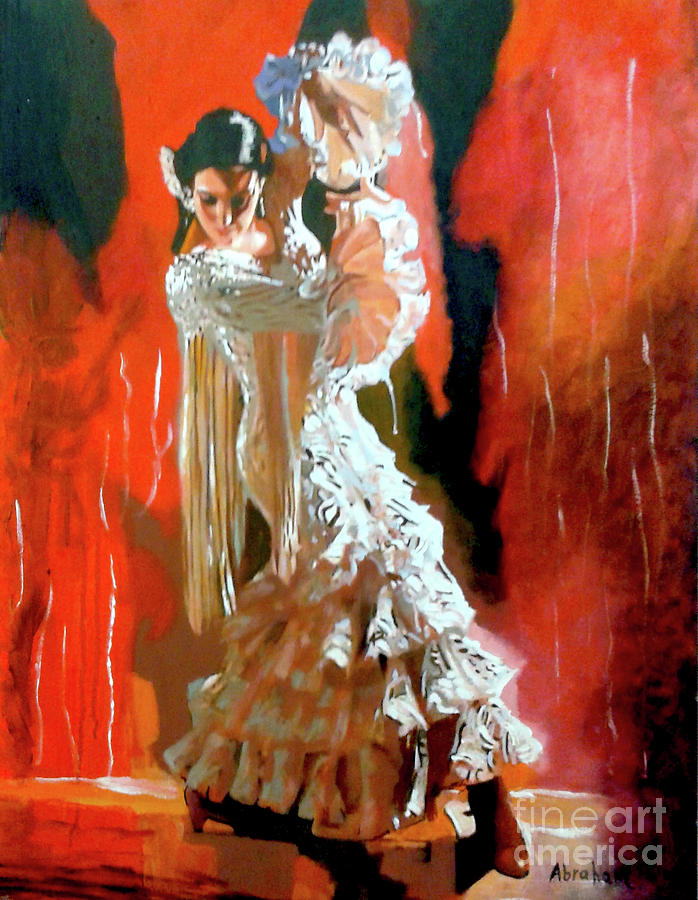 Dancing Painting - Flamigo Dancing by Jose Manuel Abraham
