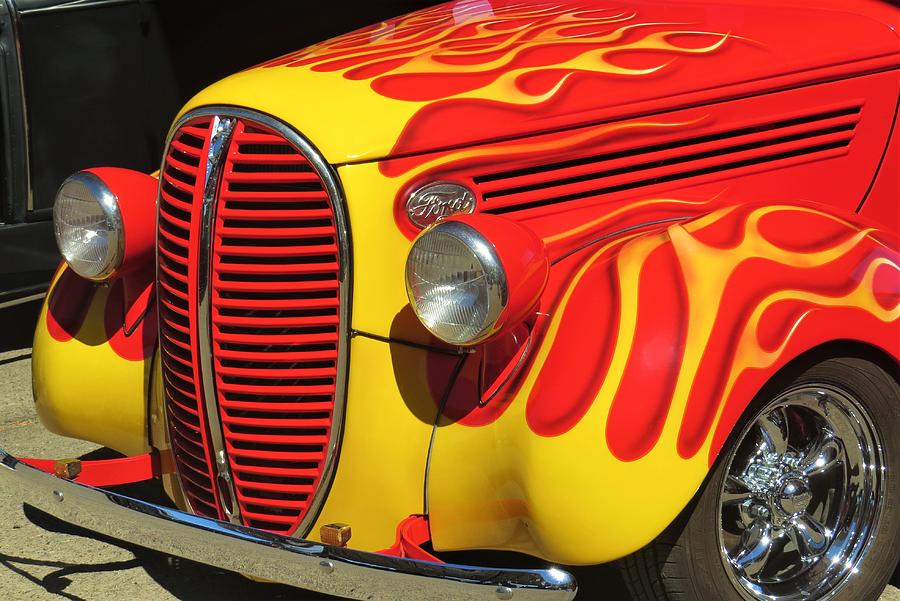 Flaming 38 Ford Photograph by Frederick Hahn - Fine Art America