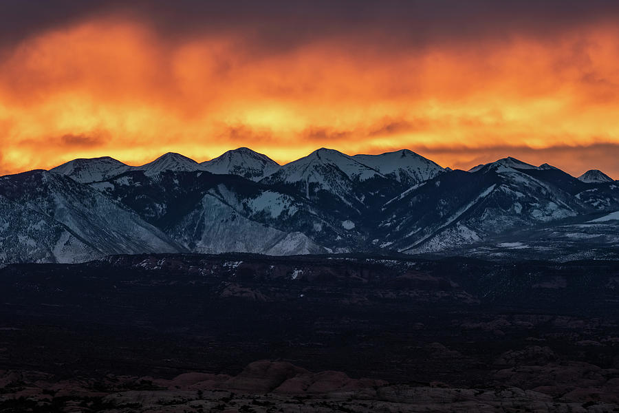 Flaming La Sal Sunrise Photograph by Kelly VanDellen