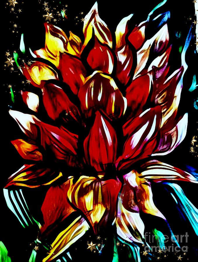 Flaming Lotus Digital Art