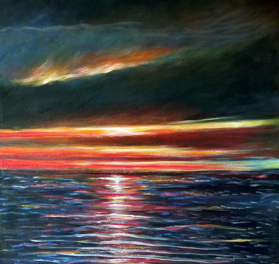 Flaming Sky Painting by Larry Palmer - Fine Art America