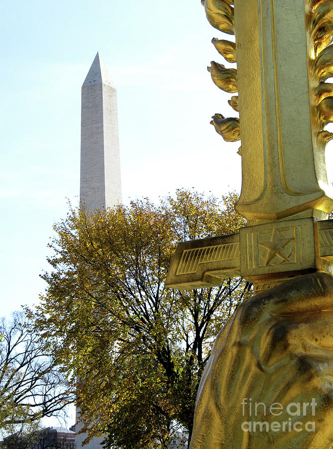 Flaming Sword at the Second Division Monument in Washington DC Photograph by William Kuta