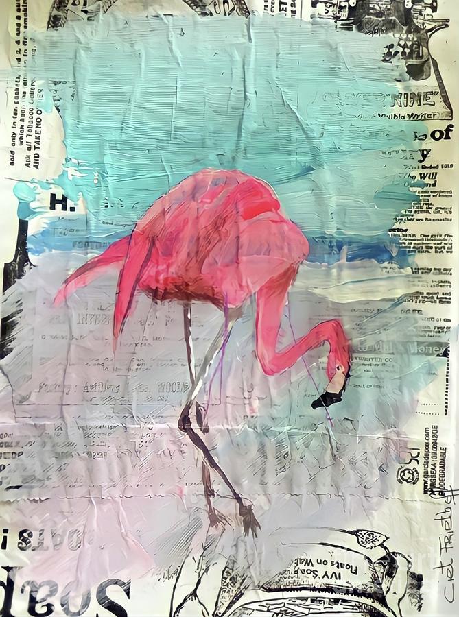 Flamingo 1 Volume 2 Mixed Media by Ciet Friethoff