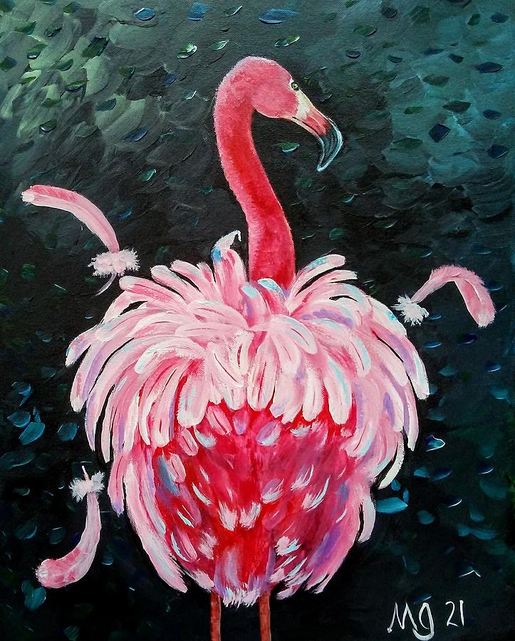 Flamingo Butt Painting By Mindy Gibbs - Fine Art America