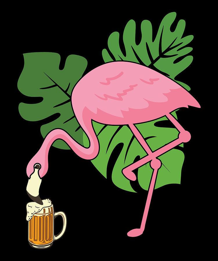 drunk flamingo cartoon
