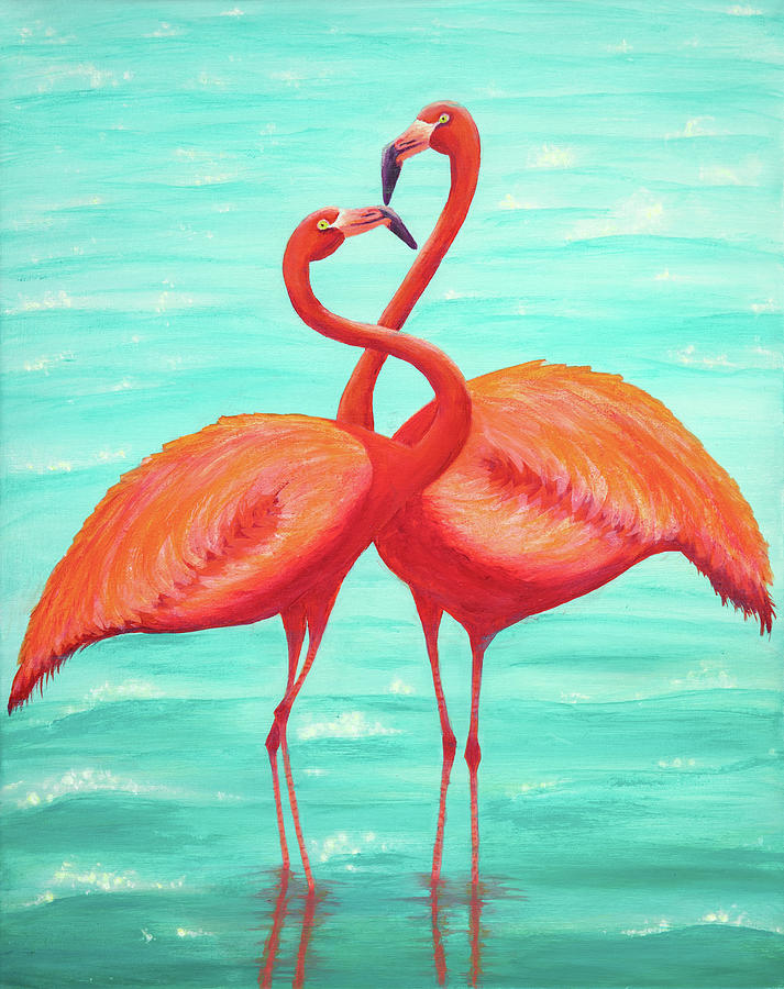 Flamingo Flamenco Painting by Iryna Goodall