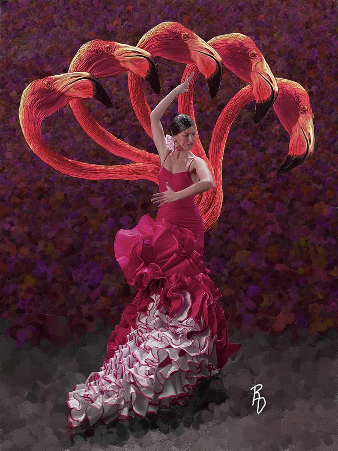 Flamingo Flamenco Digital Art by Ric Darrell
