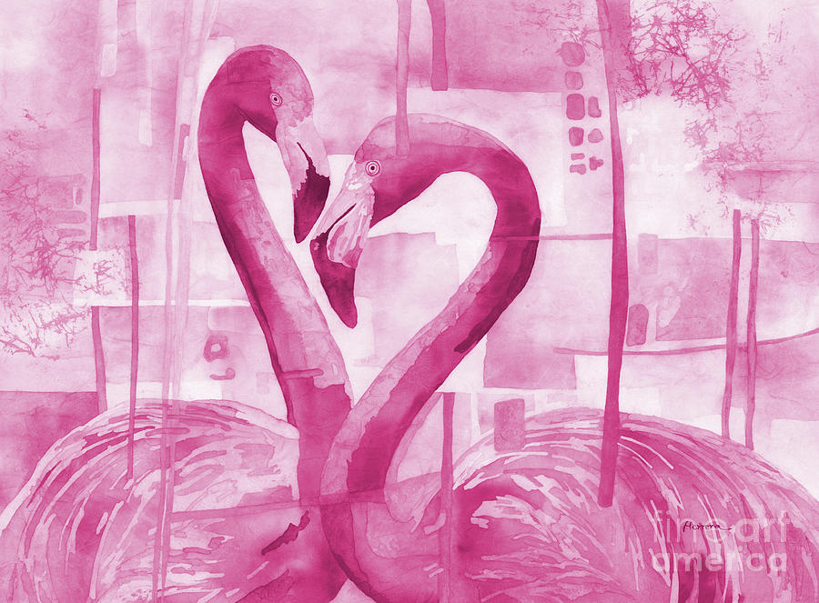 Flamingo Love In Pink Painting