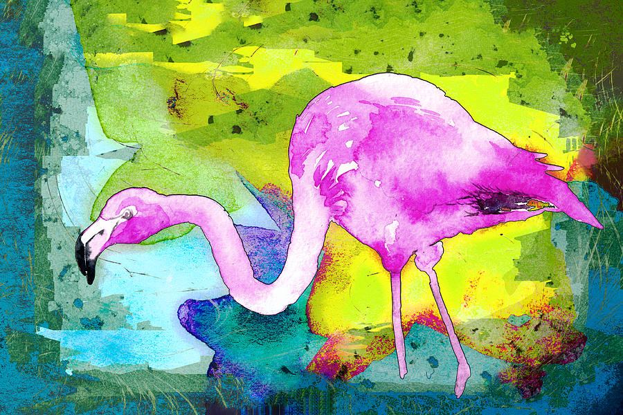Flamingo Madness Painting by Miki De Goodaboom