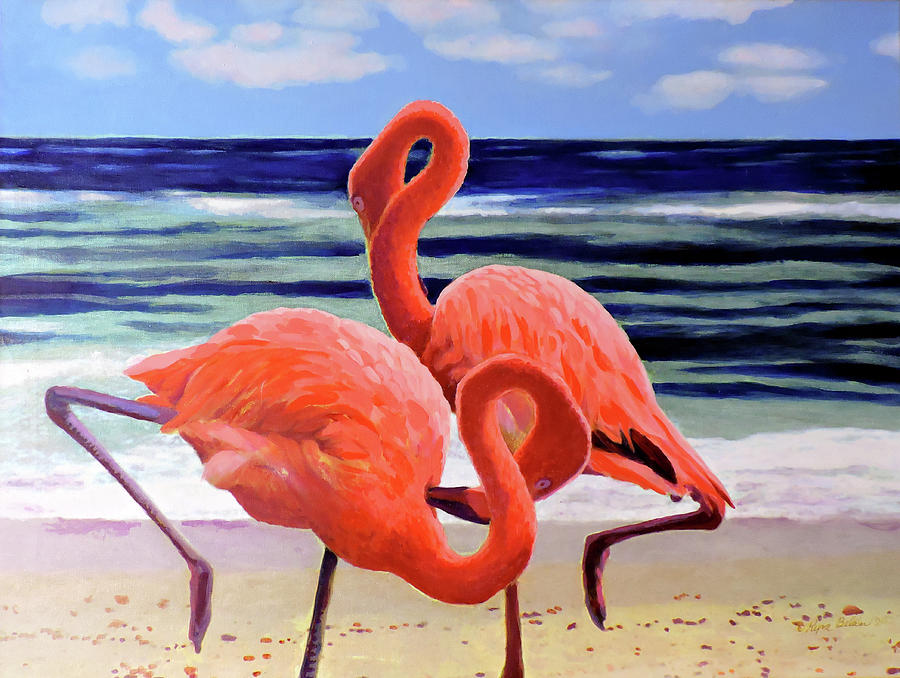 Flamingo Magic Painting by Kyra Belan