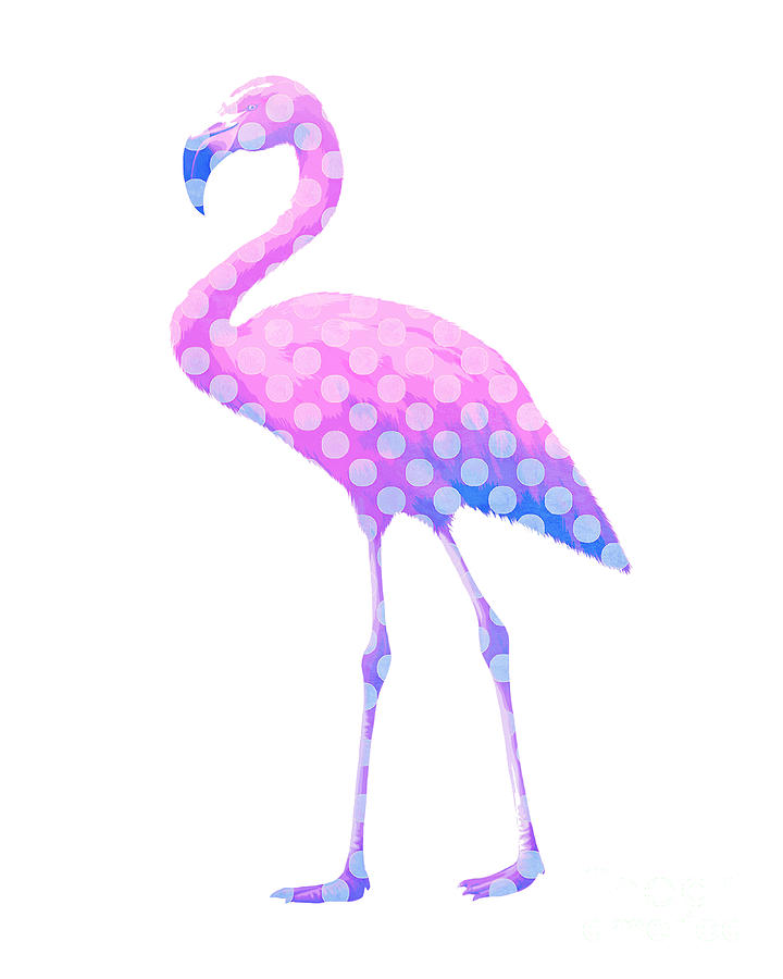 Flamingo Polka Dots Pop Art Digital Art by Edward Fielding