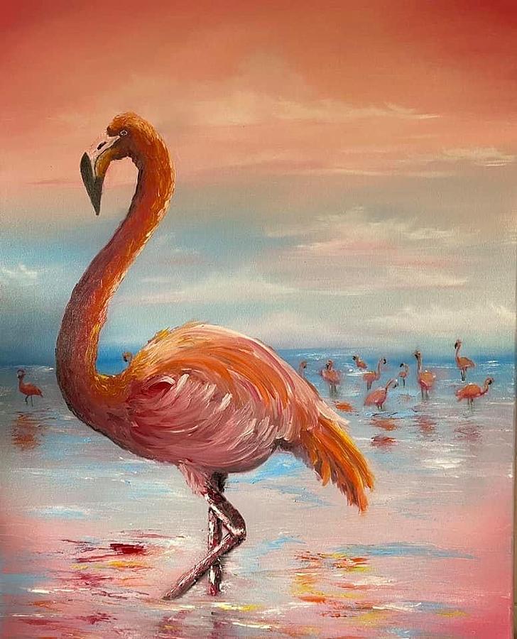 Flamingo  Painting by Sharron Knight