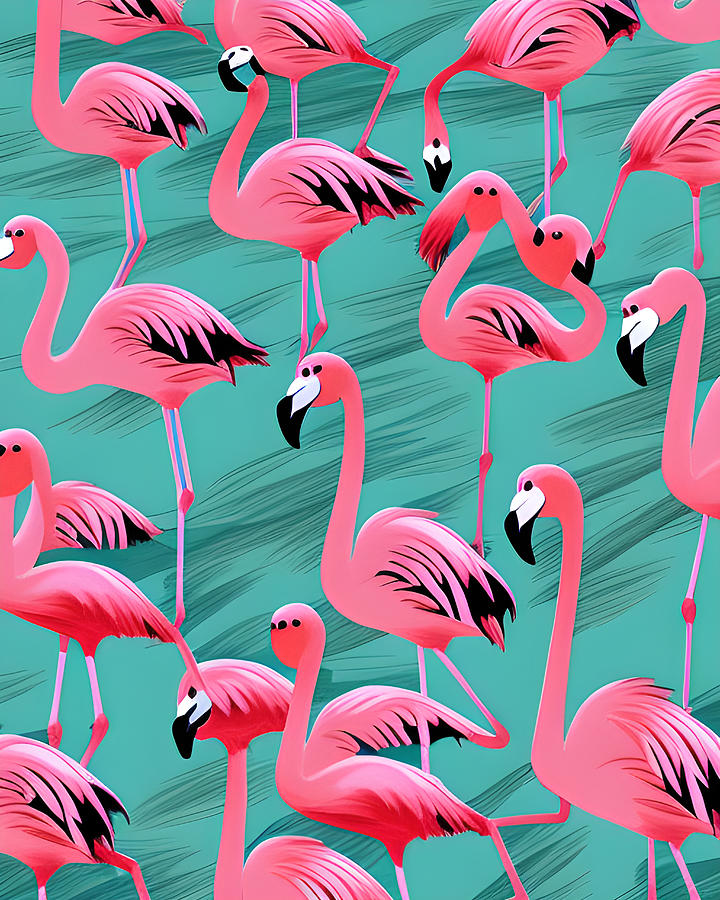 Flamingo Summer Vibes Digital Art by Ervina Anandhita - Fine Art America