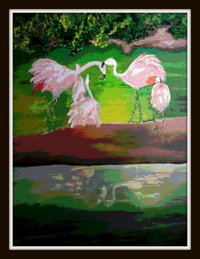 Flamingos Painting