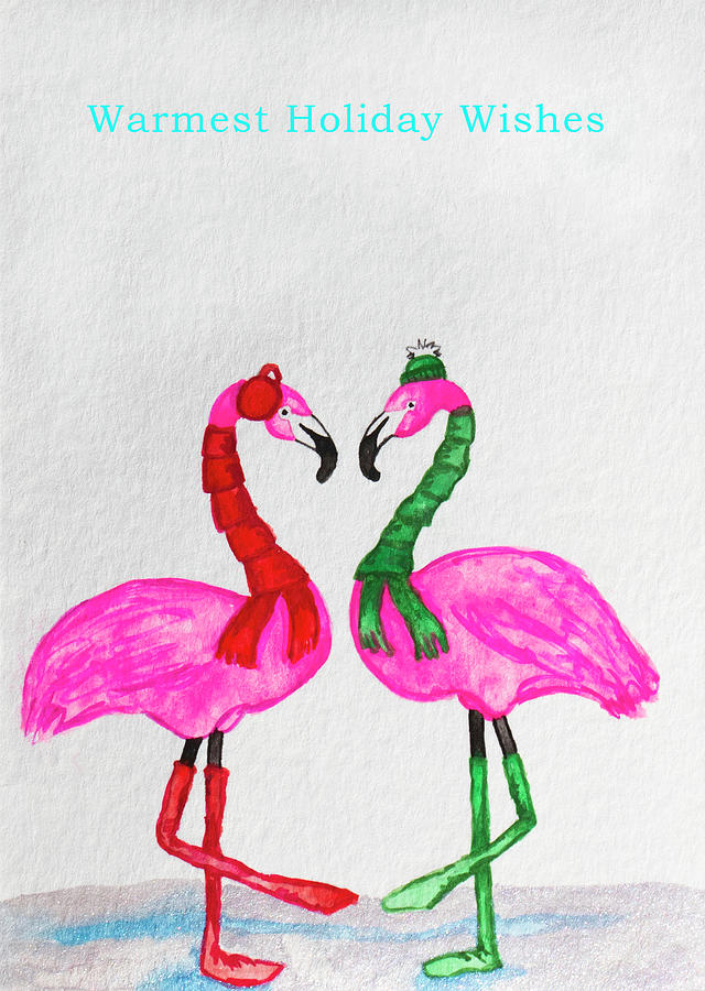 Flamingos Painting by Jean Haynes