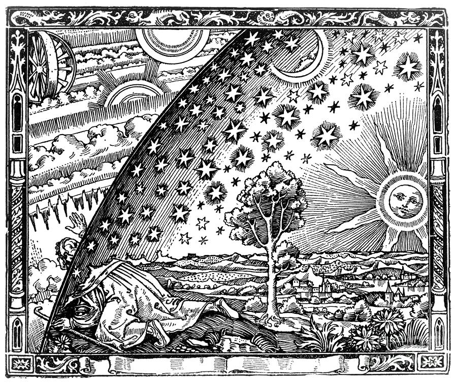 Flammarion Engraving Drawing by Camille Flammarion Flammarion Engraving Drawing by Camille Flammarion