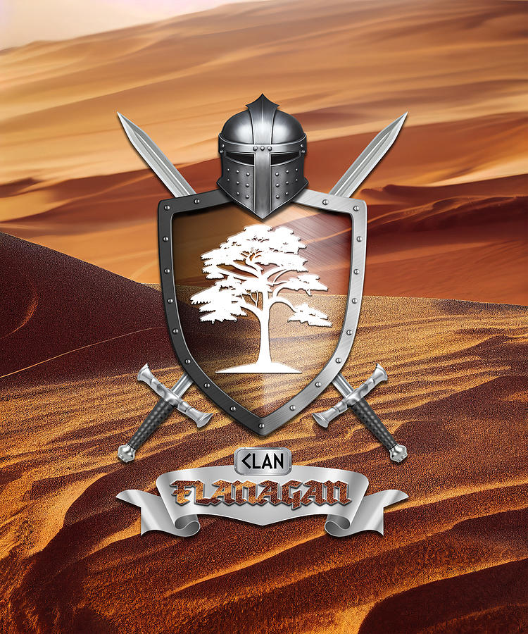 Flanagan Family Coat of Arms Design #10 Digital Art by MyIrish Store ...