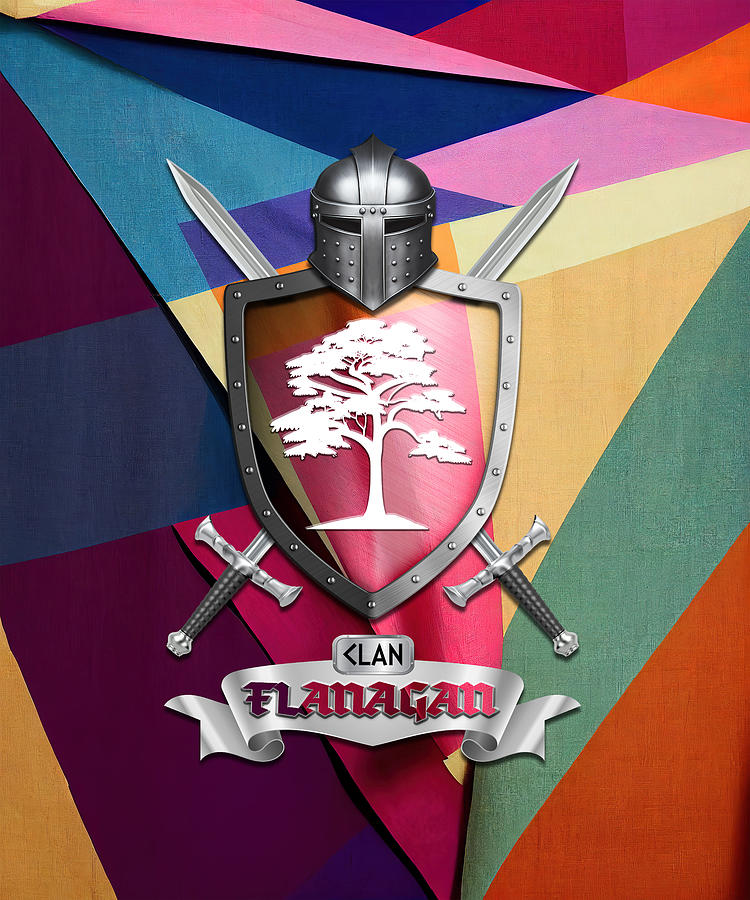Flanagan Family Coat of Arms Design #11 Digital Art by MyIrish Store ...
