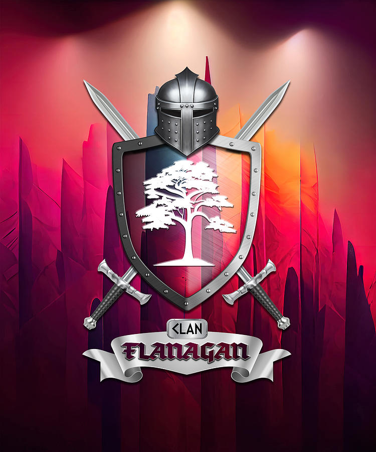 Flanagan Family Coat of Arms Design #21 Digital Art by MyIrish Store ...