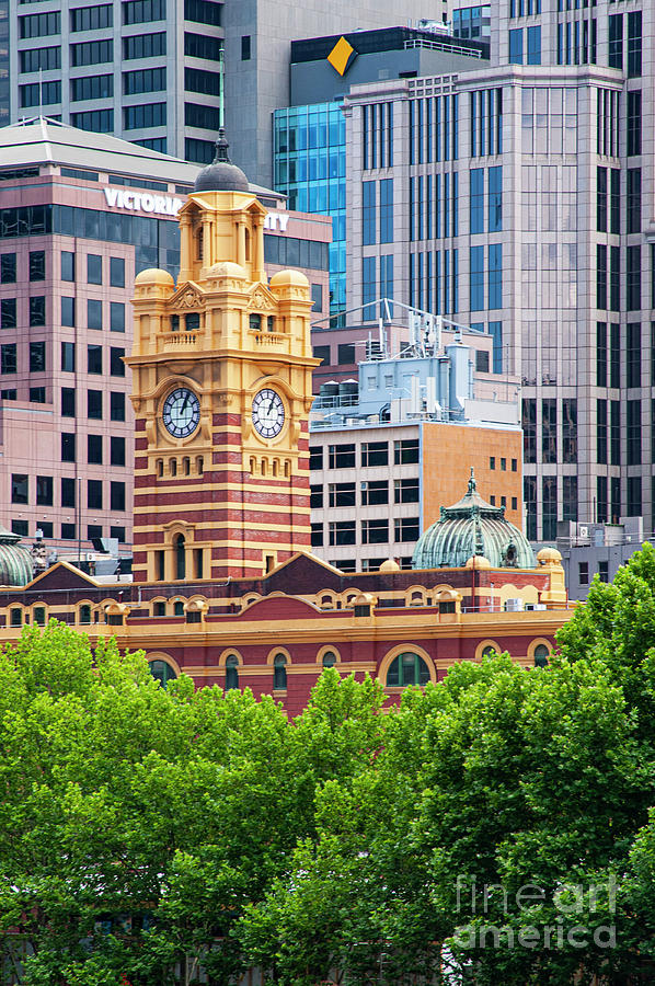 Flanders Street Station Clock Tower Photograph by Bob Phillips