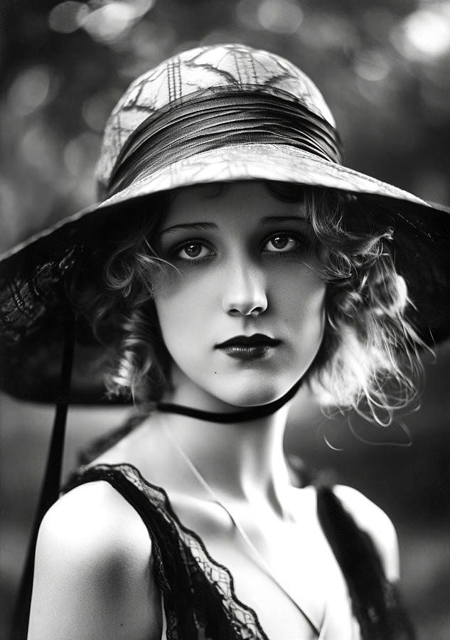 Flapper Girl Portrait No1 Photograph By World Of Abstracts Pixels