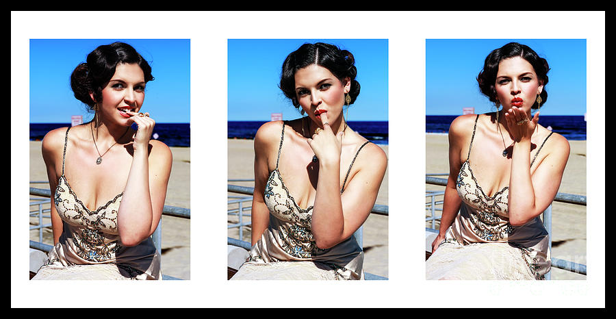 Flapper Triptych at Asbury Park Photograph by John Rizzuto