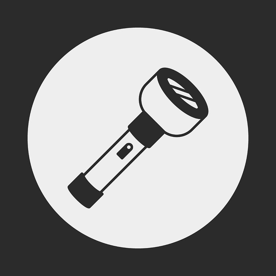Flashlight Icon Drawing by Vectorchef