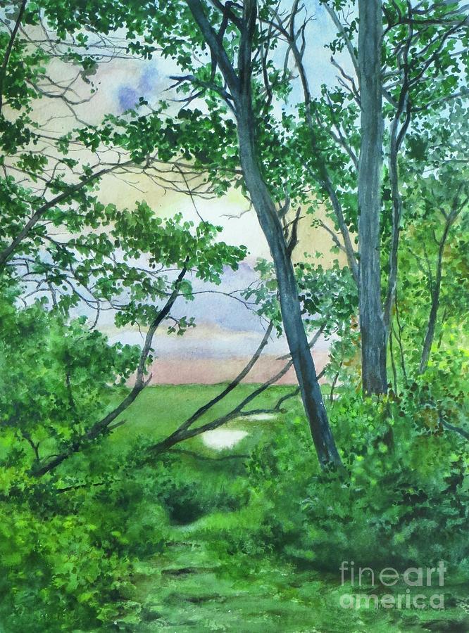Flat Pond View Painting by Karol Wyckoff