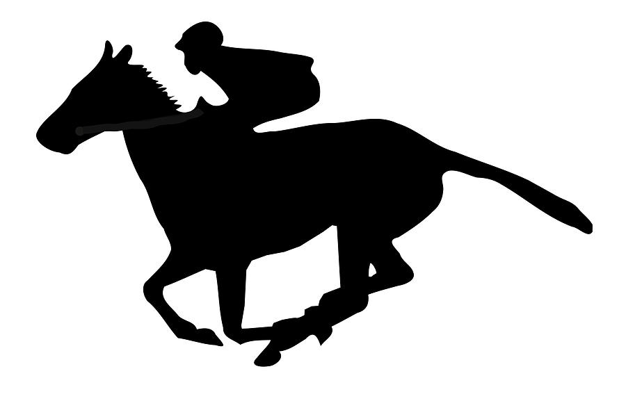 Flat Racing Silhouette Digital Art by A Z - Fine Art America