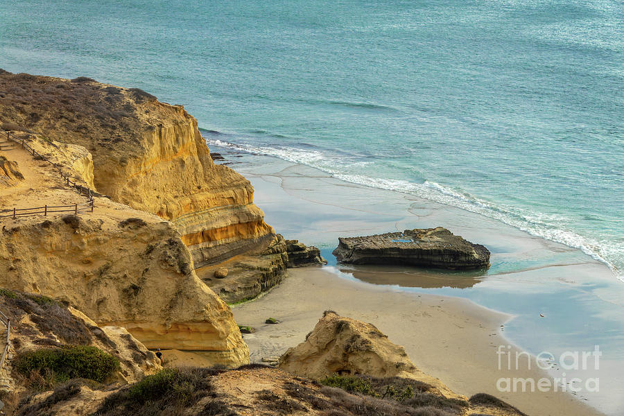 Flat rock view, Torrey Pines San Diego Photograph by Delphimages Photo Creations