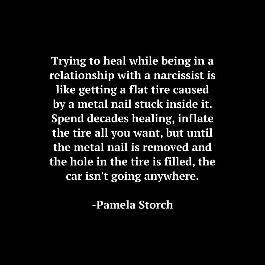 Quotes Digital Art - Flat Tire Relationship Quote by Pamela Storch