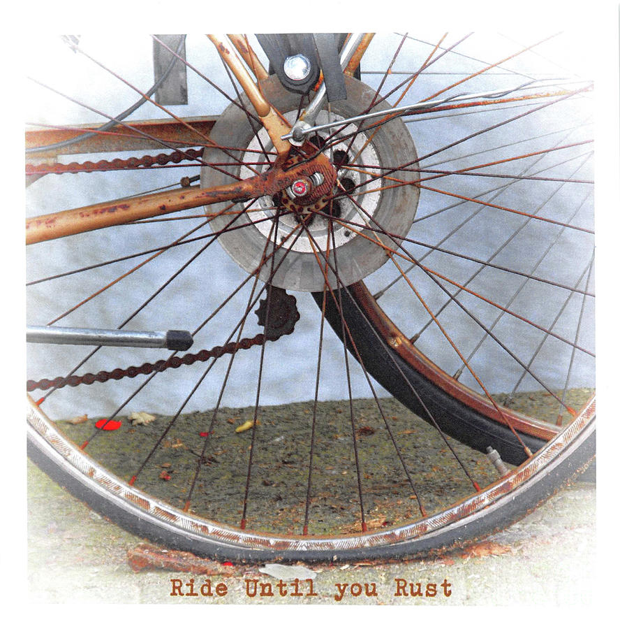Flat Tire_Ride Until You Rust Photograph by Diane Enright