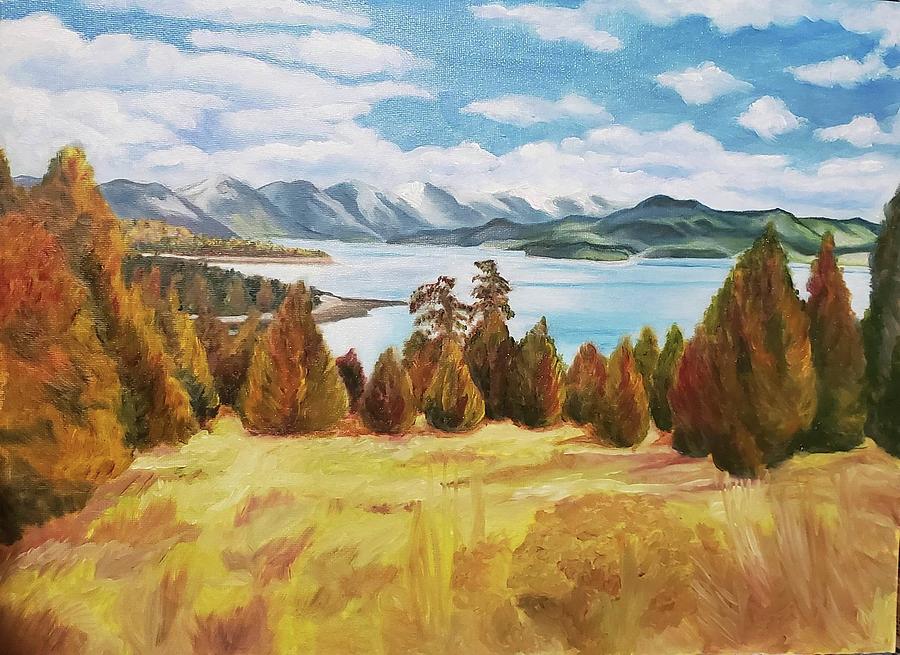 Flathead Lake Painting by Kristel Lacy - Fine Art America