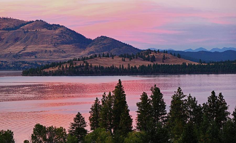 Flathead Lake Sunset Photograph