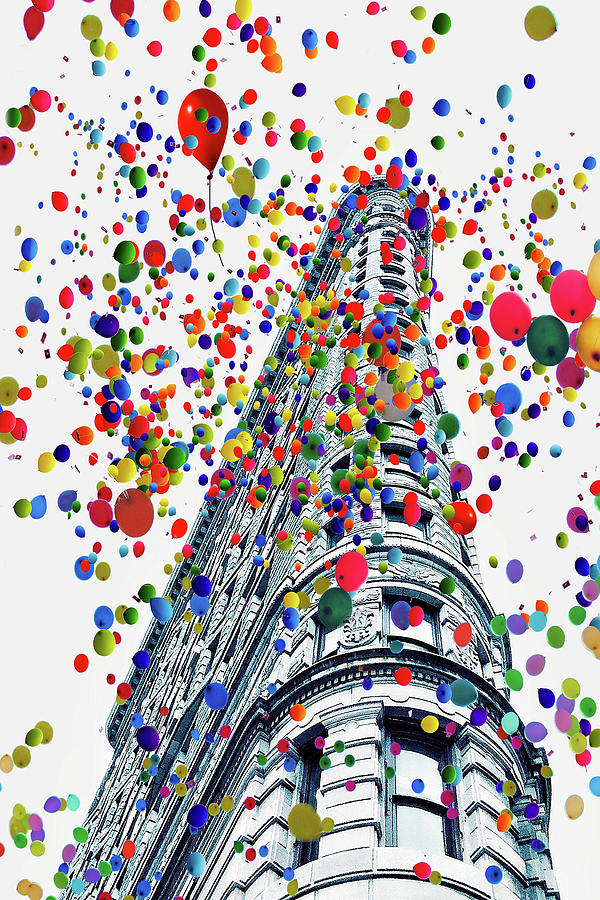 Flatiron and Balloons by Ahmet Asar Digital Art by Celestial Images