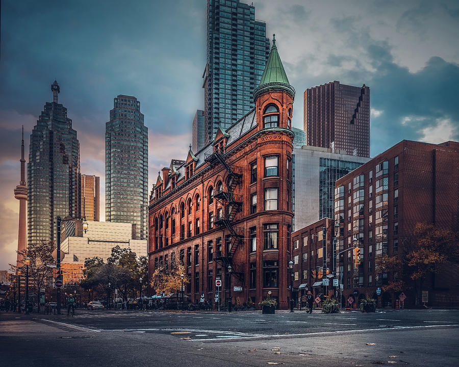 Flatiron Building Toronto - Urban Sunset - DS Cinematic Photograph by Dee Potter