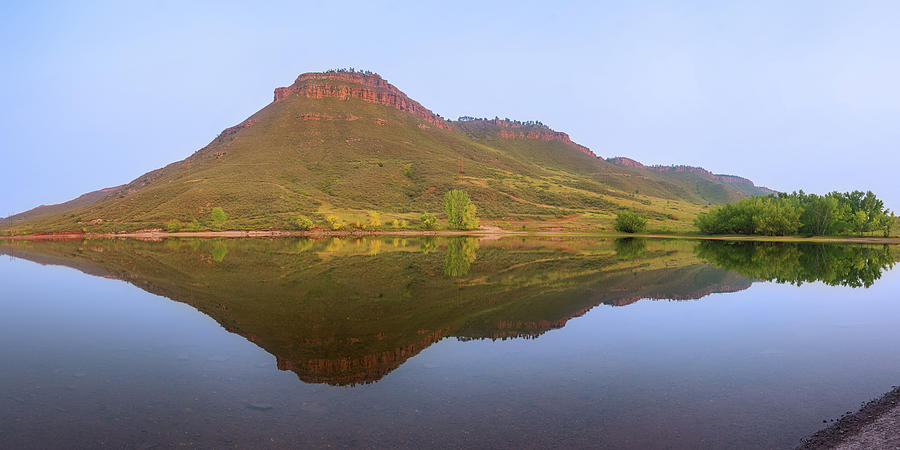Flatiron Reservoir Reflections Panoramic View Photograph by James BO Insogna