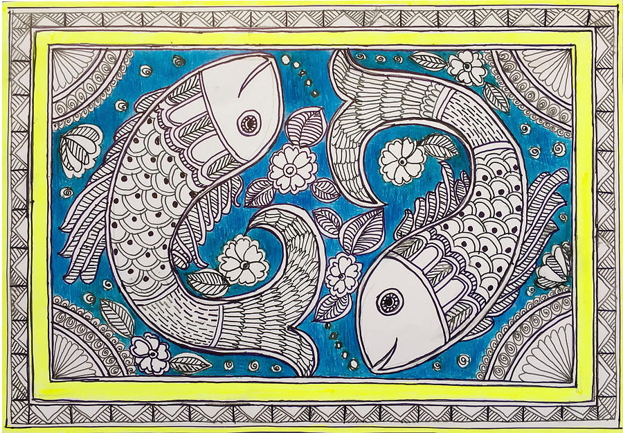 Flavour of India Madhubani art Painting by Anjali Swami - Fine Art America