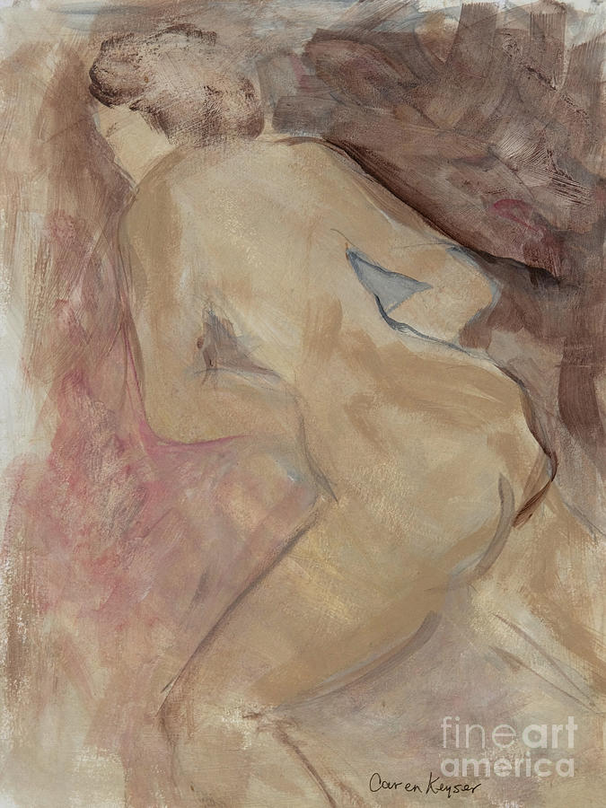Fleeing Nude Painting By Caren Keyser Fine Art America