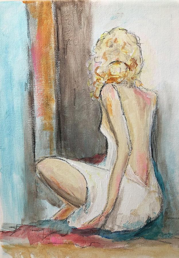 Woman Painting - Fleeting moment by Paula Stacy Adams