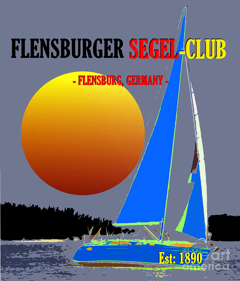 Flensburger segel club 1870 Mixed Media by David Lee Thompson