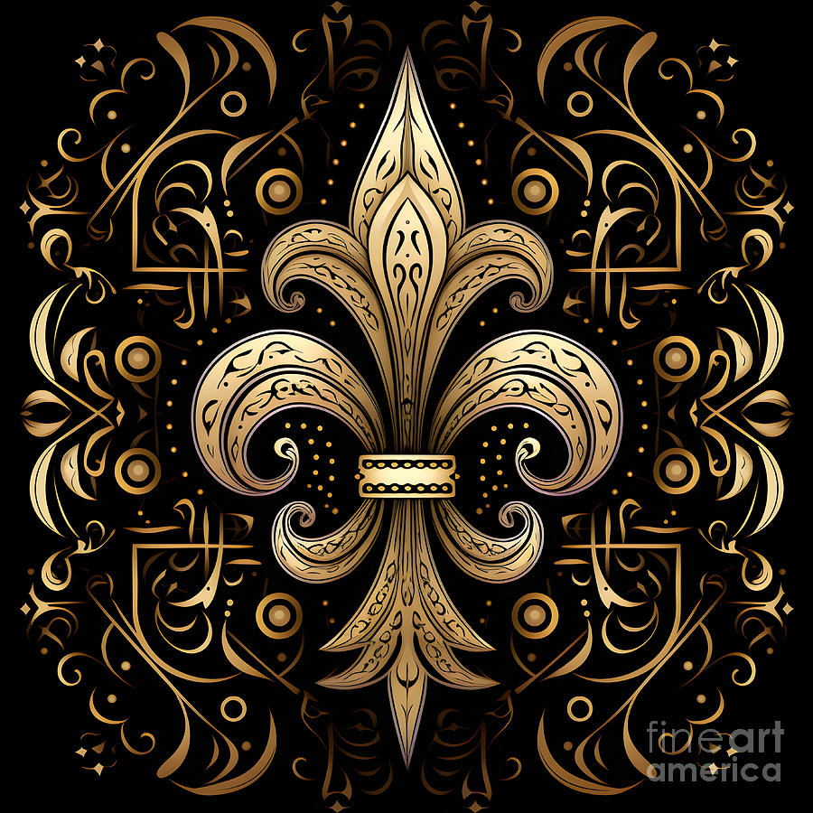 Fleur de Lis Fun Mixed Media by Cosmic Hare - Fine Art America