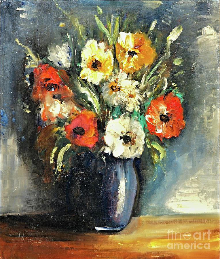 Flower Painting - Fleurs 1962 by Pierre Saint Blancat