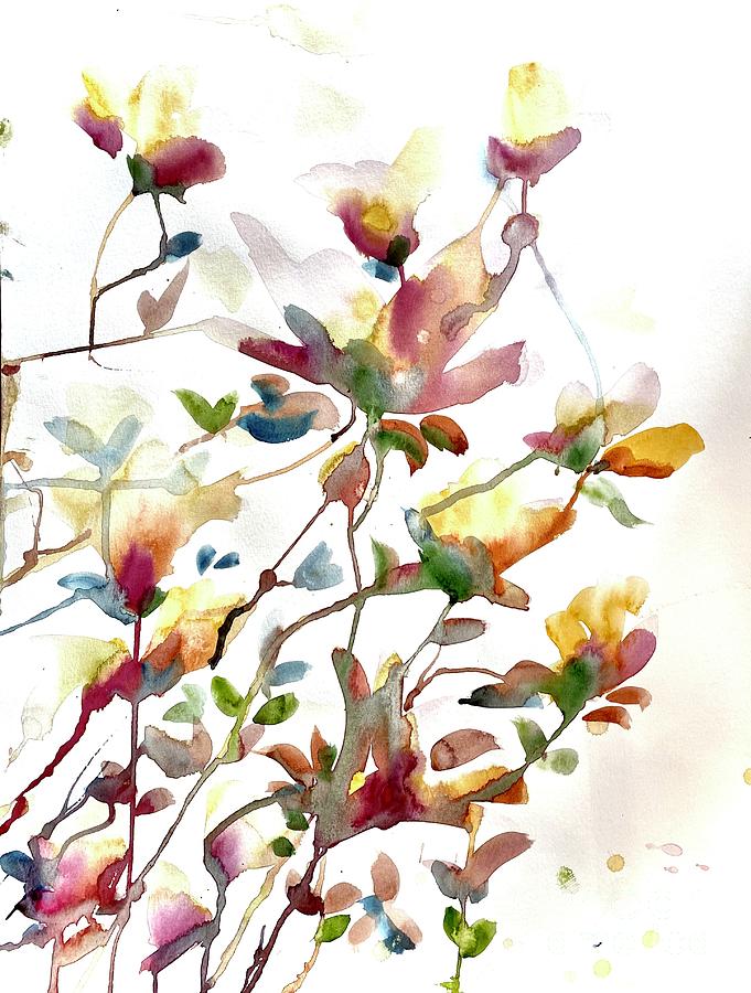 Fleurs Florales 2 Painting by Francelle Theriot