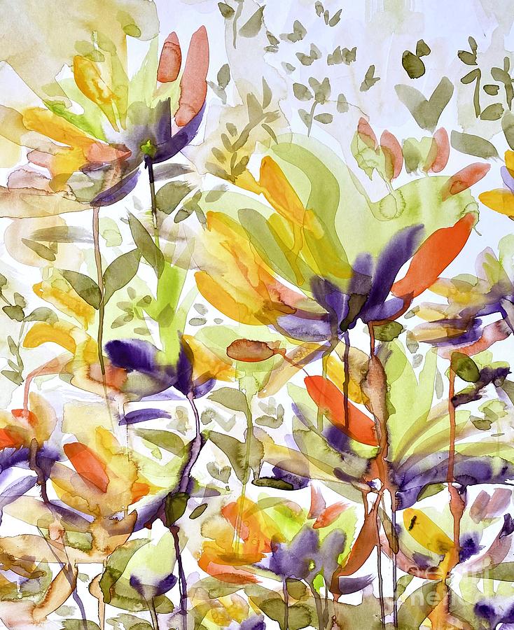 Fleurs Florales 3 Painting by Francelle Theriot